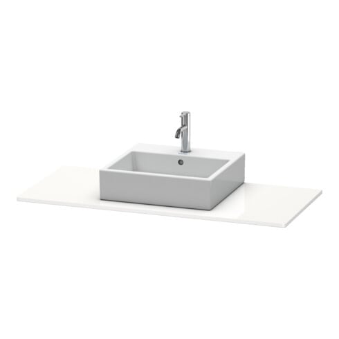 Duravit Konsole XSquare 120x55cm, Graphit matt, mit 1 Ausschnitt