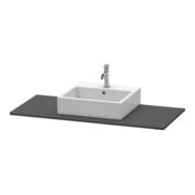 Duravit Konsole XSquare 120x55cm, Graphit matt, mit 1 Ausschnitt-3