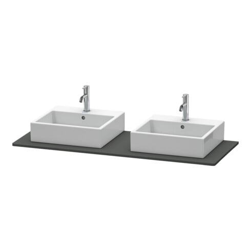 Duravit Konsole XSquare 140x55cm, gra m, m 2 Auss, Beck. beids.