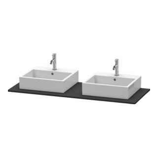 Duravit Konsole XSquare 140x55cm, gra matt, m 2 Auss, B beids.