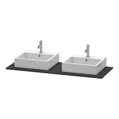 Duravit Konsole XSquare 140x55cm, gra matt, m 2 Auss, B beids.