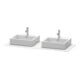 Duravit Konsole XSquare 140x55cm, w m, m 2 Auss, Beck. beids.