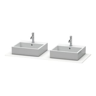 Duravit Konsole XSquare 140x55cm, w matt, m 2 Auss, Beck. beids.