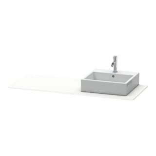 Duravit Konsole XSquare 140x55x1,6 cm, avec 1 AS, AS droite, blanc mat