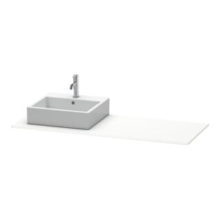 Duravit Konsole XSquare 140x55x1,6 cm, avec 1 AS, AS gauche, blanc mat