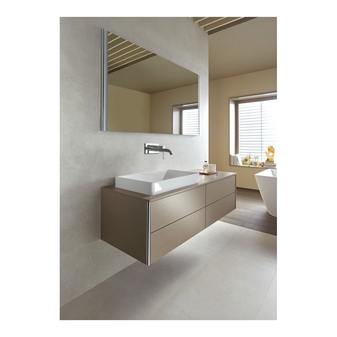 Duravit Konsole XSquare 140x55x1,6cm, m 1 AS, Ausschn li, lei