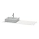 Duravit Konsole XSquare 140x55x1,6cm, m 1 AS, Ausschn li, we hgl-3