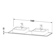 Duravit Konsole XSquare 160x55cm, E s, m 2 Auss, Beck. beids.-4