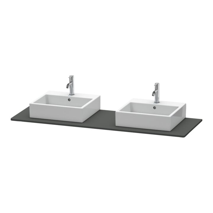Duravit Konsole XSquare 160x55cm, gra m, m 2 Auss, Beck. beids.