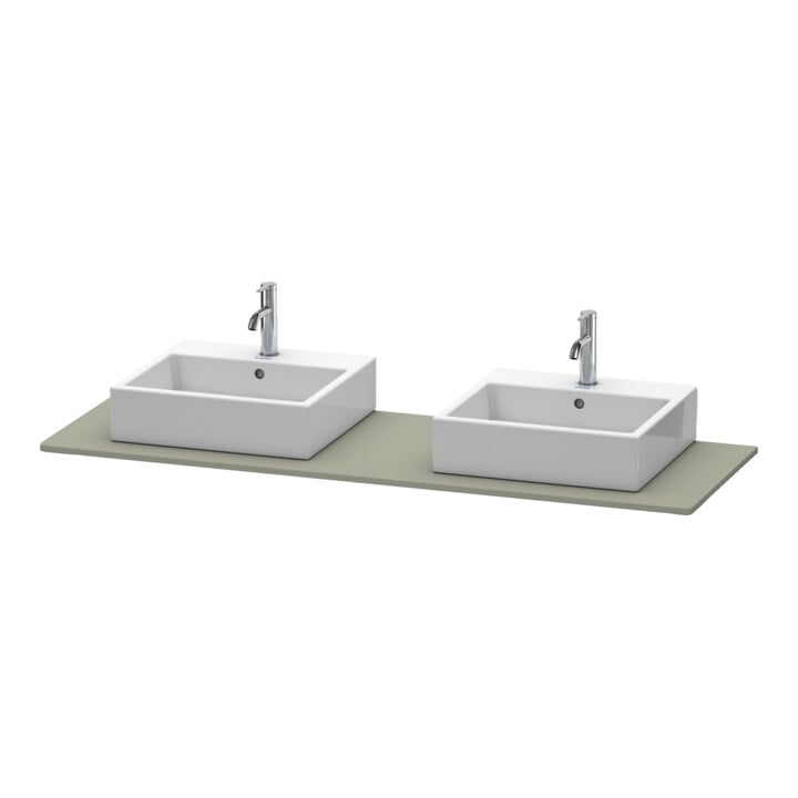 Duravit Konsole XSquare 160x55cm, st-g m, m 2 Auss, Beck. beids.