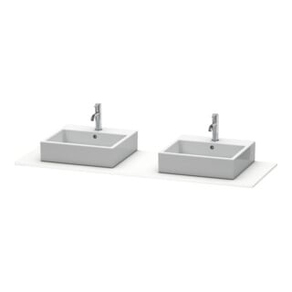 Duravit Konsole XSquare 160x55cm, w matt, m 2 Auss, Beck. beids.