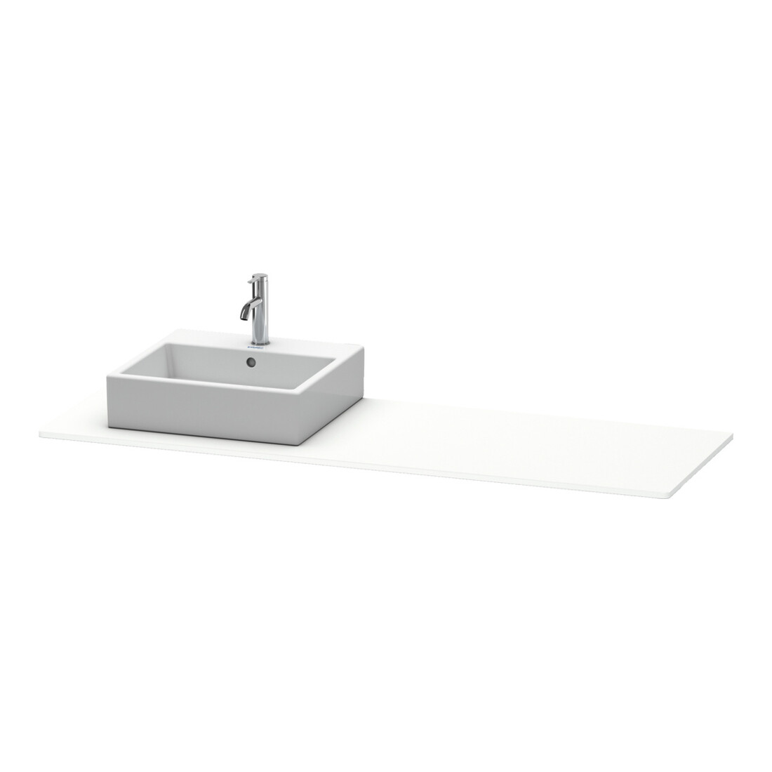 Duravit Konsole XSquare 160x55x1,6 cm, avec 1 AS, cuve gauche, blanc mat