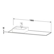 Duravit Konsole XSquare 160x55x1,6cm, m 1 AS, Beck. li, bas. m-4