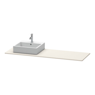 Duravit Konsole XSquare 160x55x1,6cm, m 1 AS, Beck. li, Tau matt