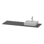 Duravit Konsole XSquare 160x55x1,6cm, m 1 AS, Beck. re, graph m-3