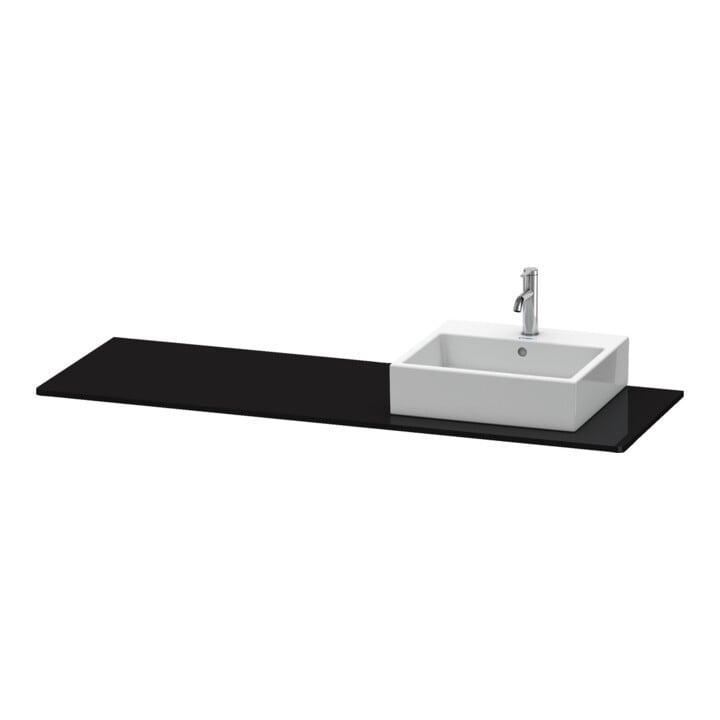 Duravit Konsole XSquare 160x55x1,6cm, m 1 AS, Beck. re, sw hgl