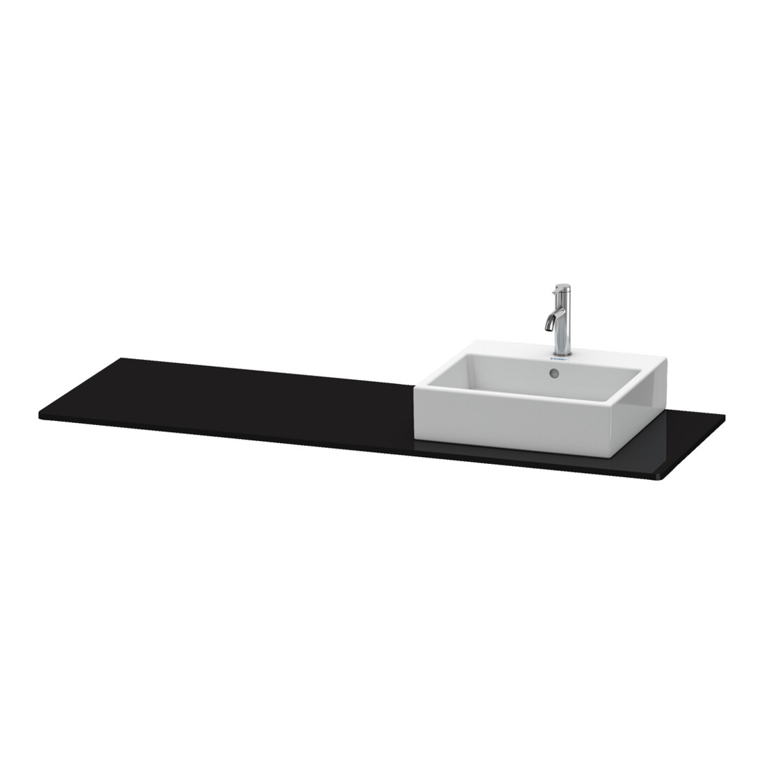 Duravit Konsole XSquare 160x55x1,6cm, m 1 AS, Beck. re, sw hgl