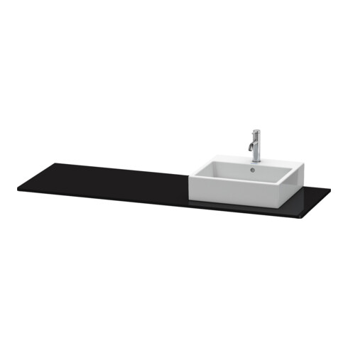 Duravit Konsole XSquare 160x55x1,6cm, m 1 AS, Beck. re, sw hgl