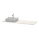 Duravit Konsole XSquare 160x55x1,6cm, m 1 Ausschn, Beck. li, Tau