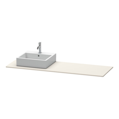 Duravit Konsole XSquare 160x55x1,6cm, m 1 Ausschn, Beck. li, Tau