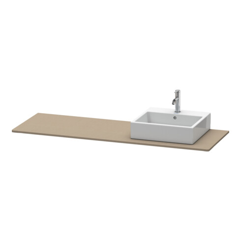 Duravit Konsole XSquare 160x55x1,6cm, m 1 Ausschn, Beck. re, lei
