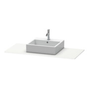 Duravit Konsole XSquare 80x55 cm, blanc mat, avec 1 découpe-3