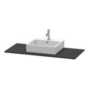 Duravit Konsole XSquare 80x55 cm, graphite mat, avec 1 découpe