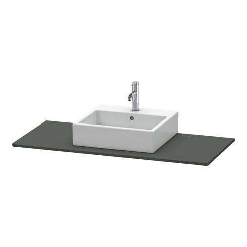 Duravit Konsole XSquare 80x55 cm, graphite mat, avec 1 découpe