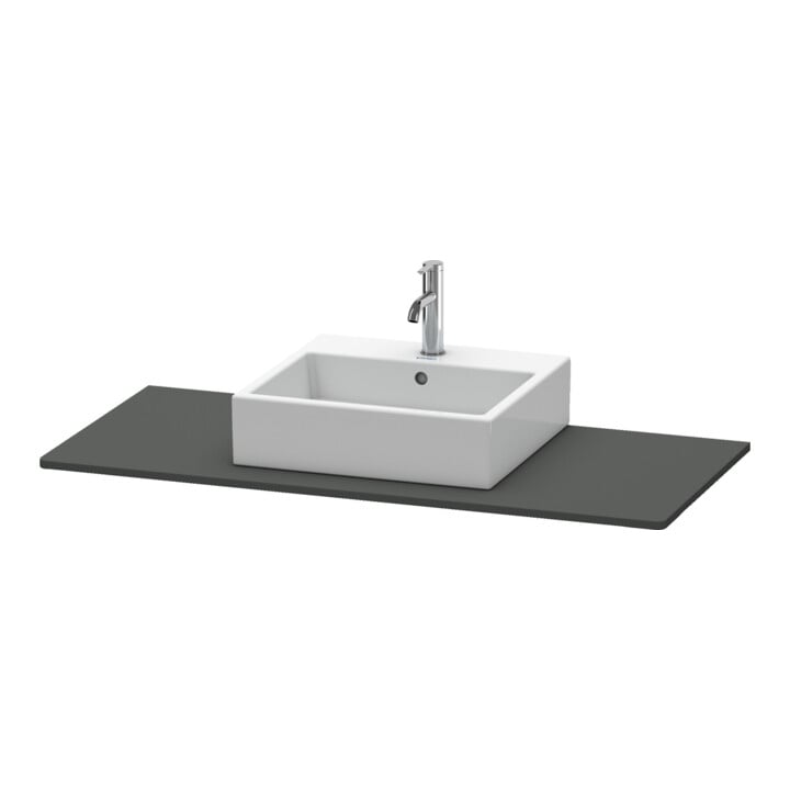 Duravit Konsole XSquare 80x55 cm, graphite mat, avec 1 découpe