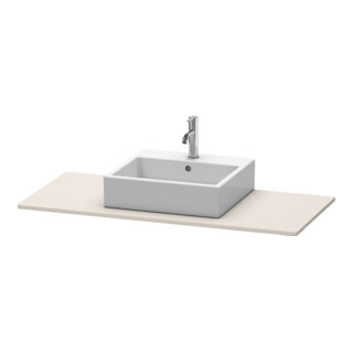 Duravit Konsole XSquare 80x55 cm, taupe supermat, avec 1 découpe