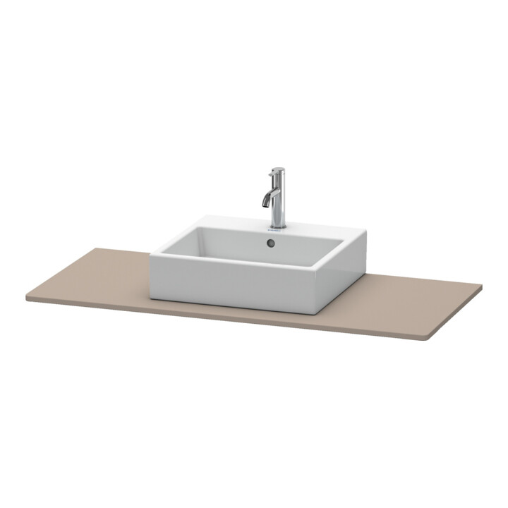 Duravit Konsole XSquare 80x55cm, Basalt matt, mit 1 Ausschnitt