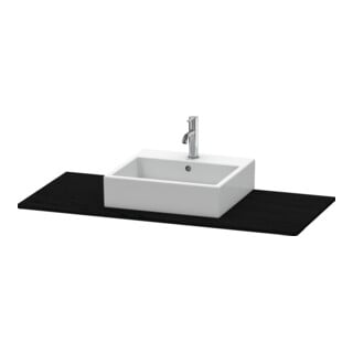 Duravit Konsole XSquare 80x55cm, Eiche schwarz, mit 1 Ausschnitt