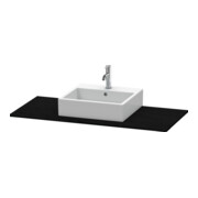 Duravit Konsole XSquare 80x55cm, Eiche schwarz, mit 1 Ausschnitt