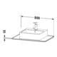 Duravit Konsole XSquare 80x55cm, Eiche schwarz, mit 1 Ausschnitt