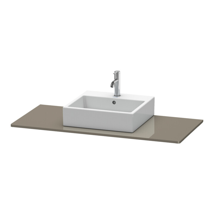 Duravit Konsole XSquare 80x55cm, flan. Gr hgl, mit 1 Ausschnitt