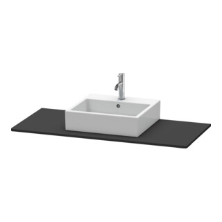 Duravit Konsole XSquare 80x55cm, graph matt, mit 1 Ausschnitt