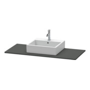 Duravit Konsole XSquare 80x55cm, Graphit matt, mit 1 Ausschnitt-3
