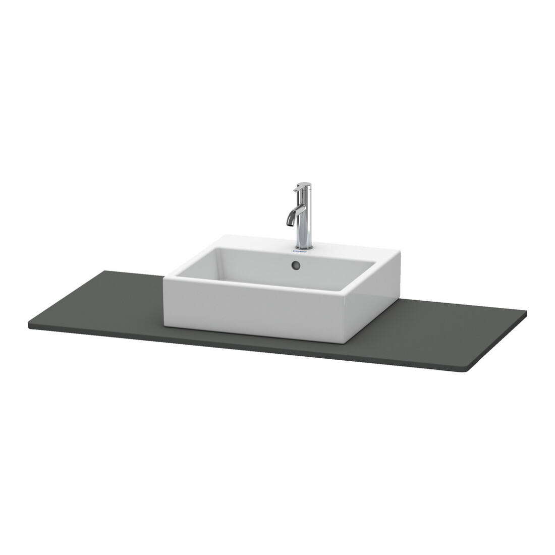 Duravit Konsole XSquare 80x55cm, Graphit matt, mit 1 Ausschnitt