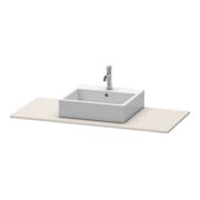 Duravit Konsole XSquare 80x55cm, Tau supermatt, mit 1 Ausschnitt