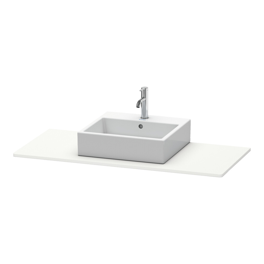 Duravit Konsole XSquare 80x55cm, we seidenmatt, mit 1 Ausschnitt