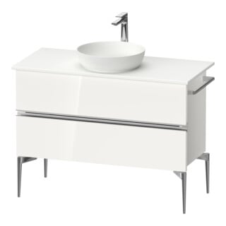 Duravit Konsolen-Waschtischunterbau bodenstehend Sivida 104,5x54,8x47,5cm, w g, 2 Schub., G chr