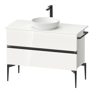 Duravit Konsolen-Waschtischunterbau bodenstehend Sivida 104,5x54,8x47,5cm, w g, 2 Schub., Gr. sw