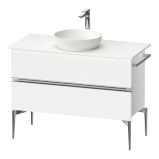 Duravit Konsolen-Waschtischunterbau bodenstehend Sivida 104,5x54,8x47,5cm, w m, 2 Schub., G chr