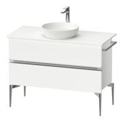 Duravit Konsolen-Waschtischunterbau bodenstehend Sivida 104,5x54,8x47,5cm, w m, 2 Schub., G chr
