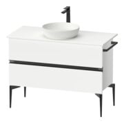 Duravit Konsolen-Waschtischunterbau bodenstehend Sivida 104,5x54,8x47,5cm, w m, 2 Schub., Gr. sw