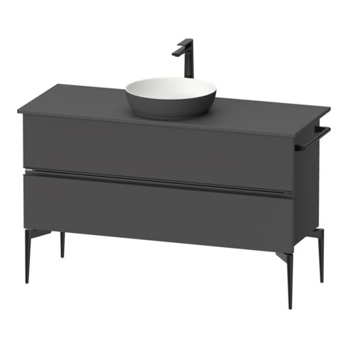 Duravit Konsolen-Waschtischunterbau bodenstehend Sivida 124,5x54,8x47,5cm, gra m, 2 SBK, Gr. sw