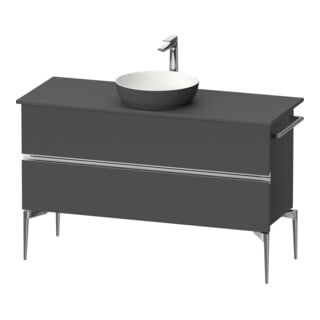 Duravit Konsolen-Waschtischunterbau bodenstehend Sivida 124,5x54,8x47,5cm, gra m, 2 Schub., G c
