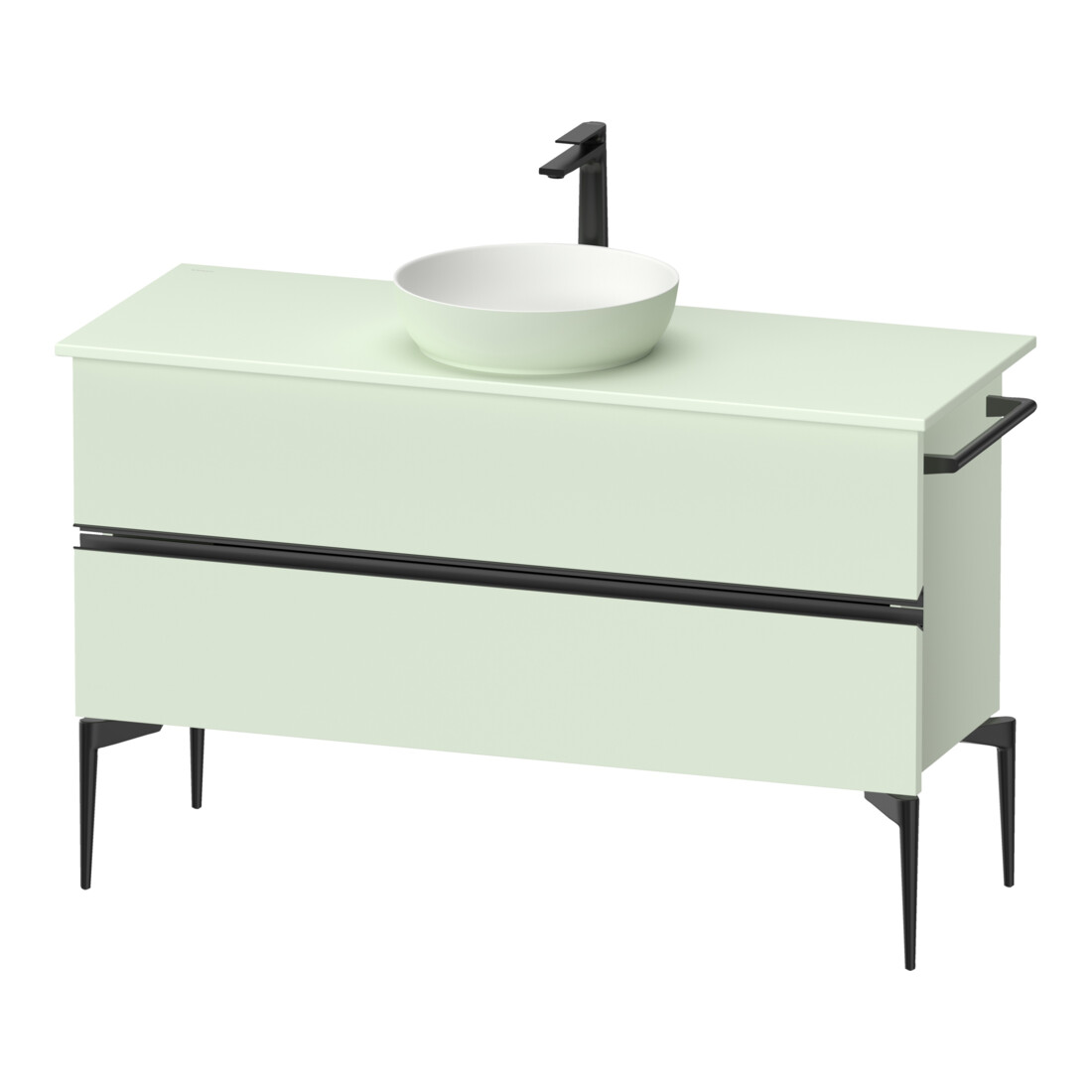 Duravit Konsolen-Waschtischunterbau bodenstehend Sivida 124,5x54,8x47,5cm, grün m, 2 SBK, Gr. sw