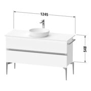 Duravit Konsolen-Waschtischunterbau bodenstehend Sivida 124,5x54,8x47,5cm, grün m, 2 SBK, Gr. sw-3