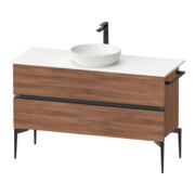 Duravit Konsolen-Waschtischunterbau bodenstehend Sivida 124,5x54,8x47,5cm, N N, 2 Schub., Gr. sw